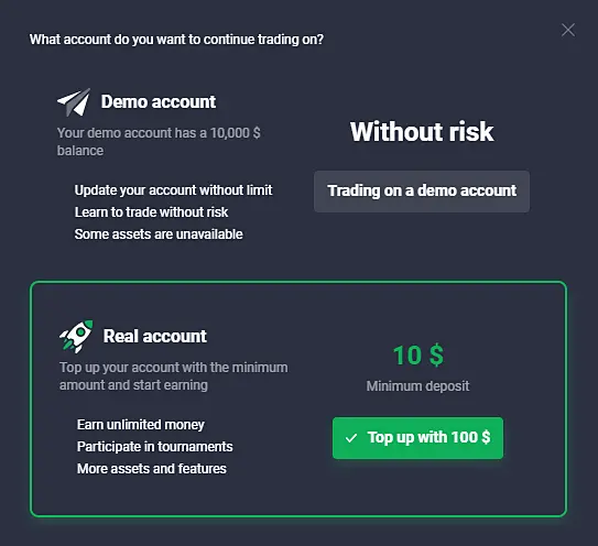 quotex demo to live trading