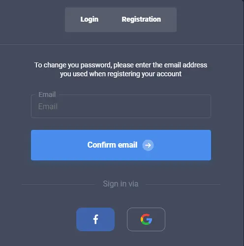 quotex password recovery